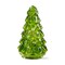 Vintage Green Glass Tree Decor - Small Holiday Tree Sculpture for Christmas - 3.5" L x 3.5" W x 5.5" H